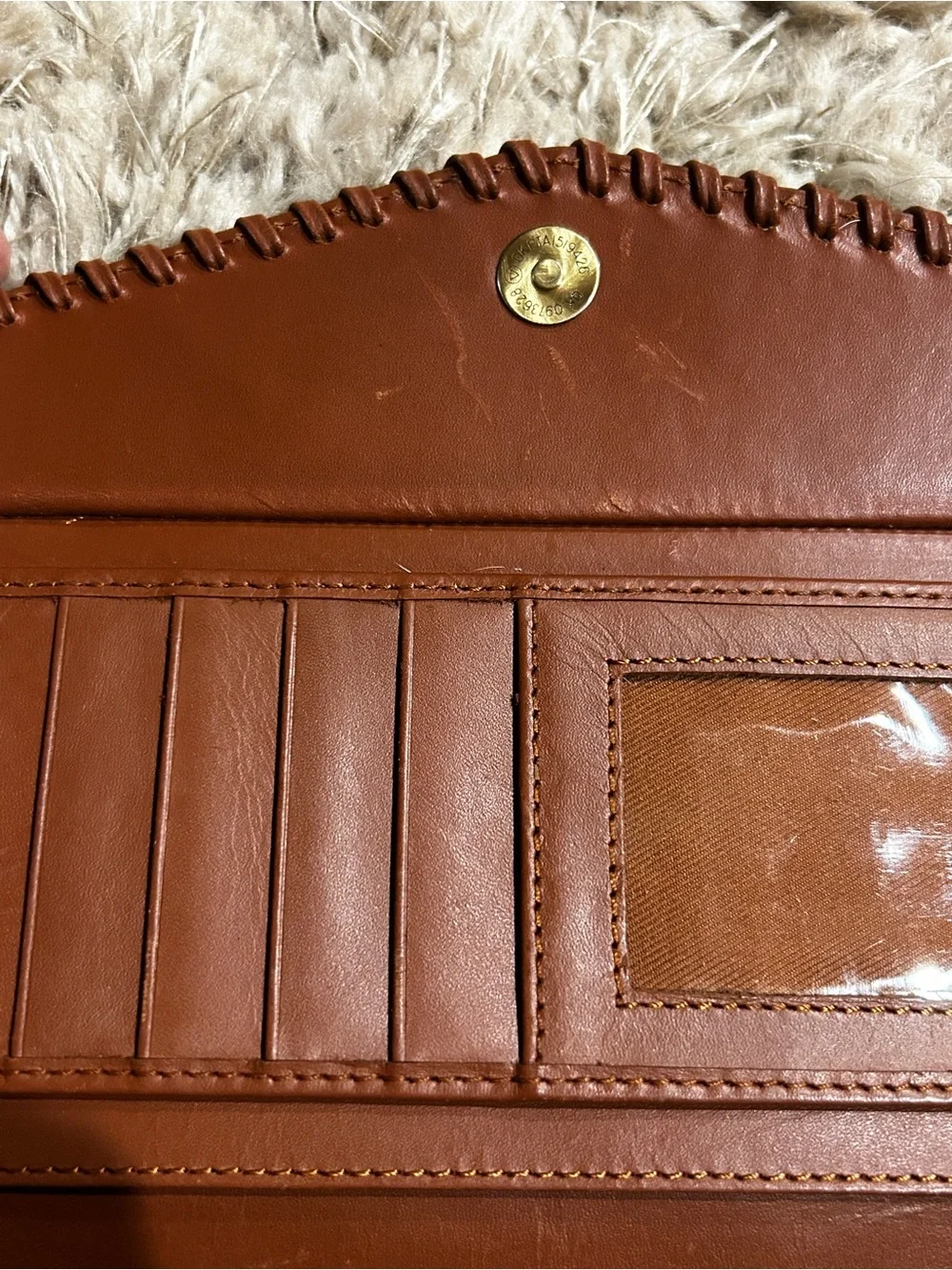 Myra Bag One-of-a-Kind Genuine Hair On Cowhide Envelope Clutch Wallet